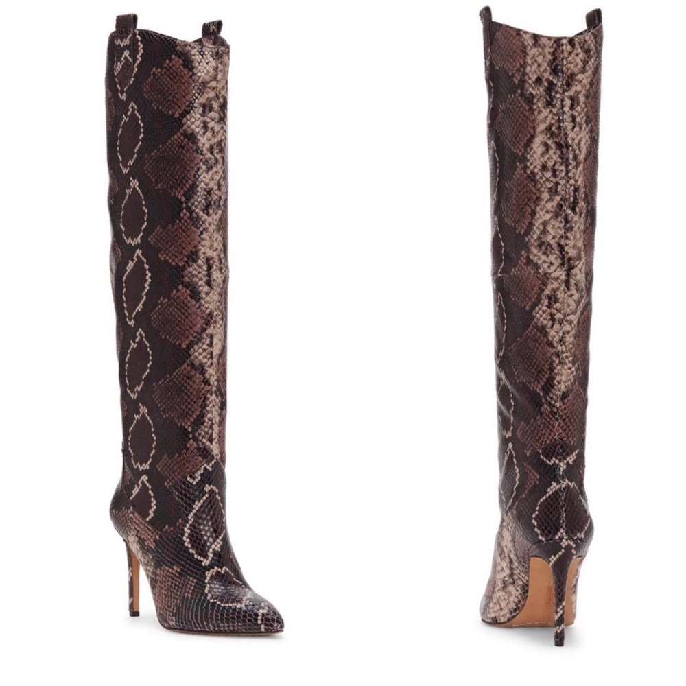 Vince Camuto Kervana Leather Snake Print Boot